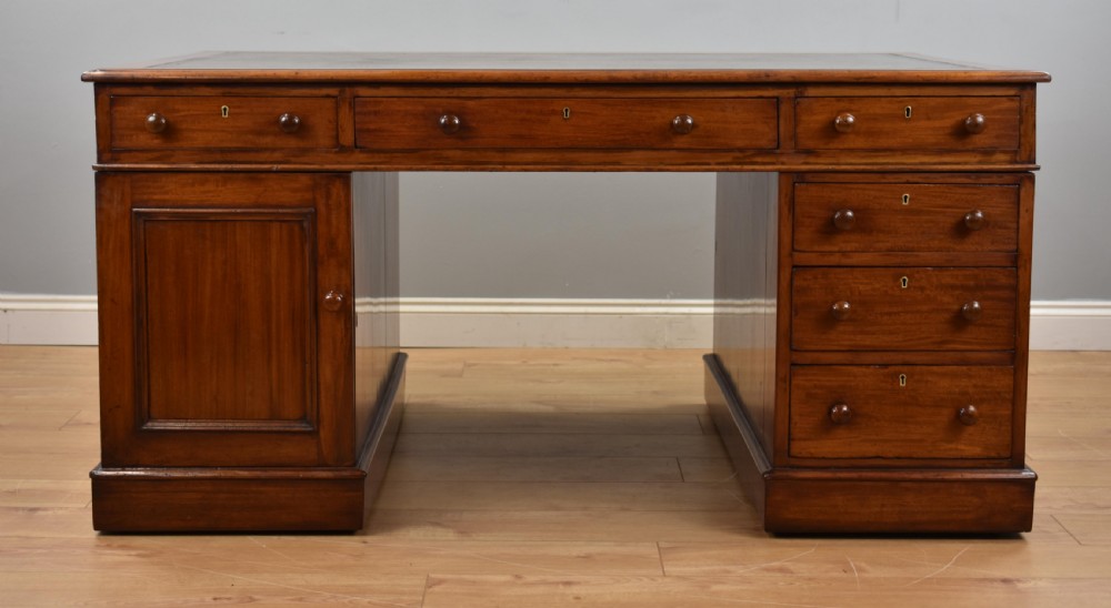 Victorian Mahogany Partners Desk View VII