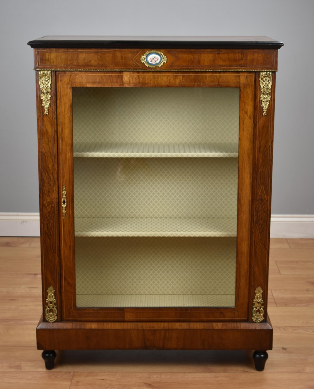 Victorian Walnut and Ormolu Pier Cabinet View II