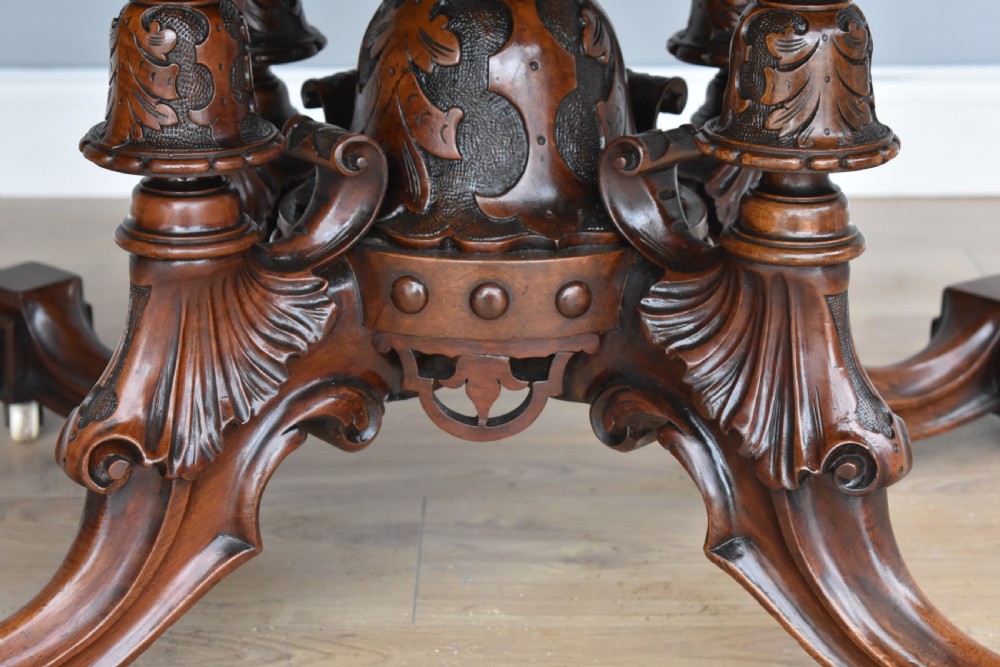Victorian Burr Walnut Inlaid Breakfast Table  View VII