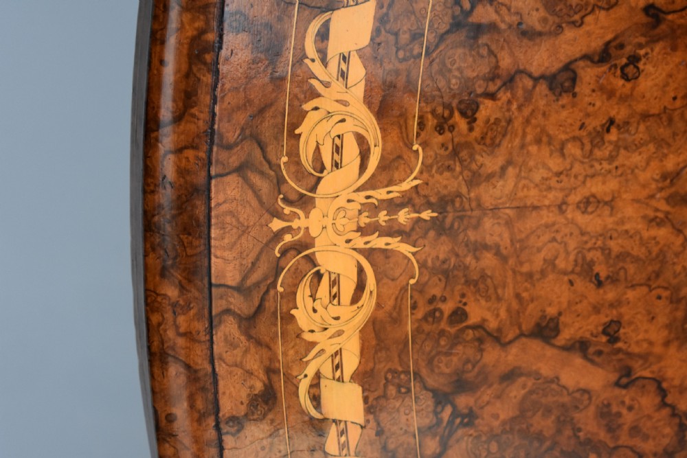Victorian Burr Walnut Inlaid Breakfast Table  View VIII