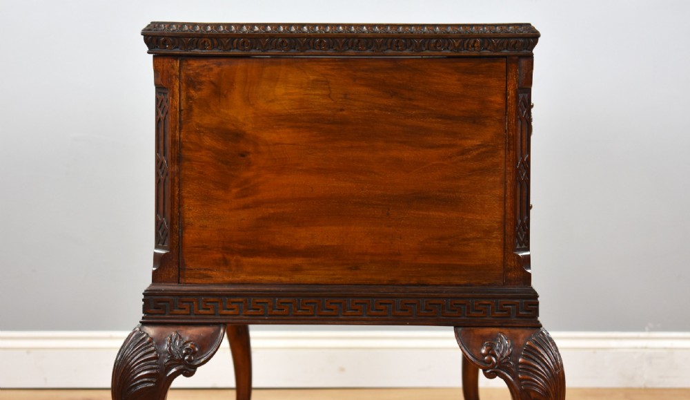 Antique Flame Mahogany Chippendale Style Writing Table View VIII