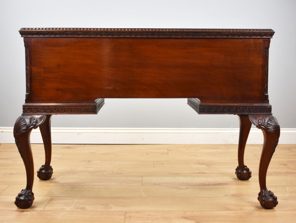 Antique Flame Mahogany Chippendale Style Writing Table View IX