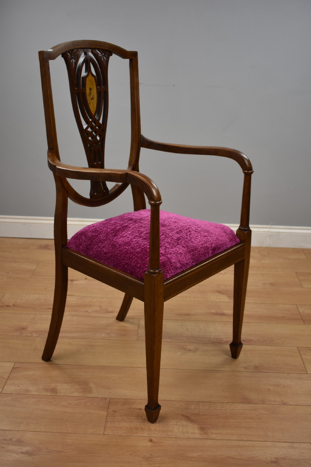 Edwardian Inlaid Mahogany Chair