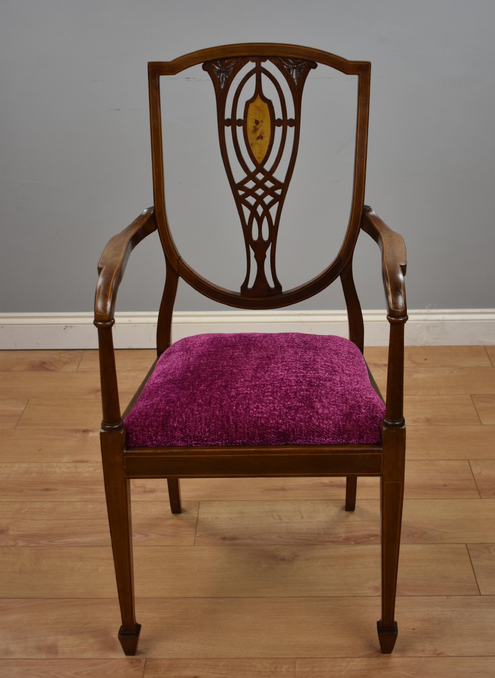 Edwardian Inlaid Mahogany Chair View III