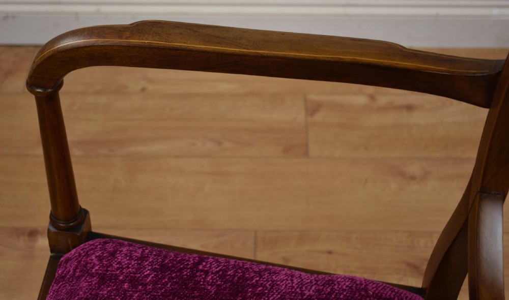 Edwardian Inlaid Mahogany Chair View X