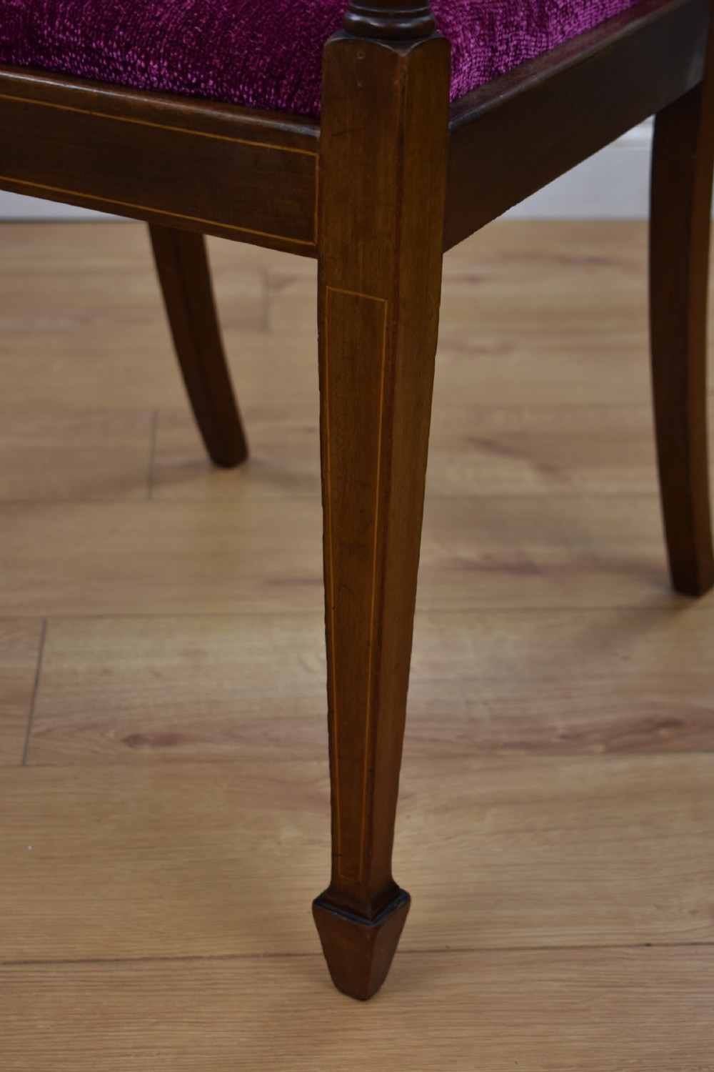 Edwardian Inlaid Mahogany Chair View XII