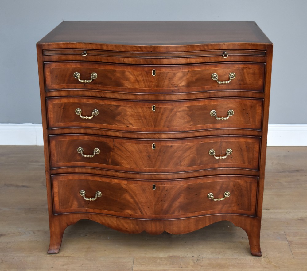 Antique Mahogany Serpentine Chest of Drawers View III