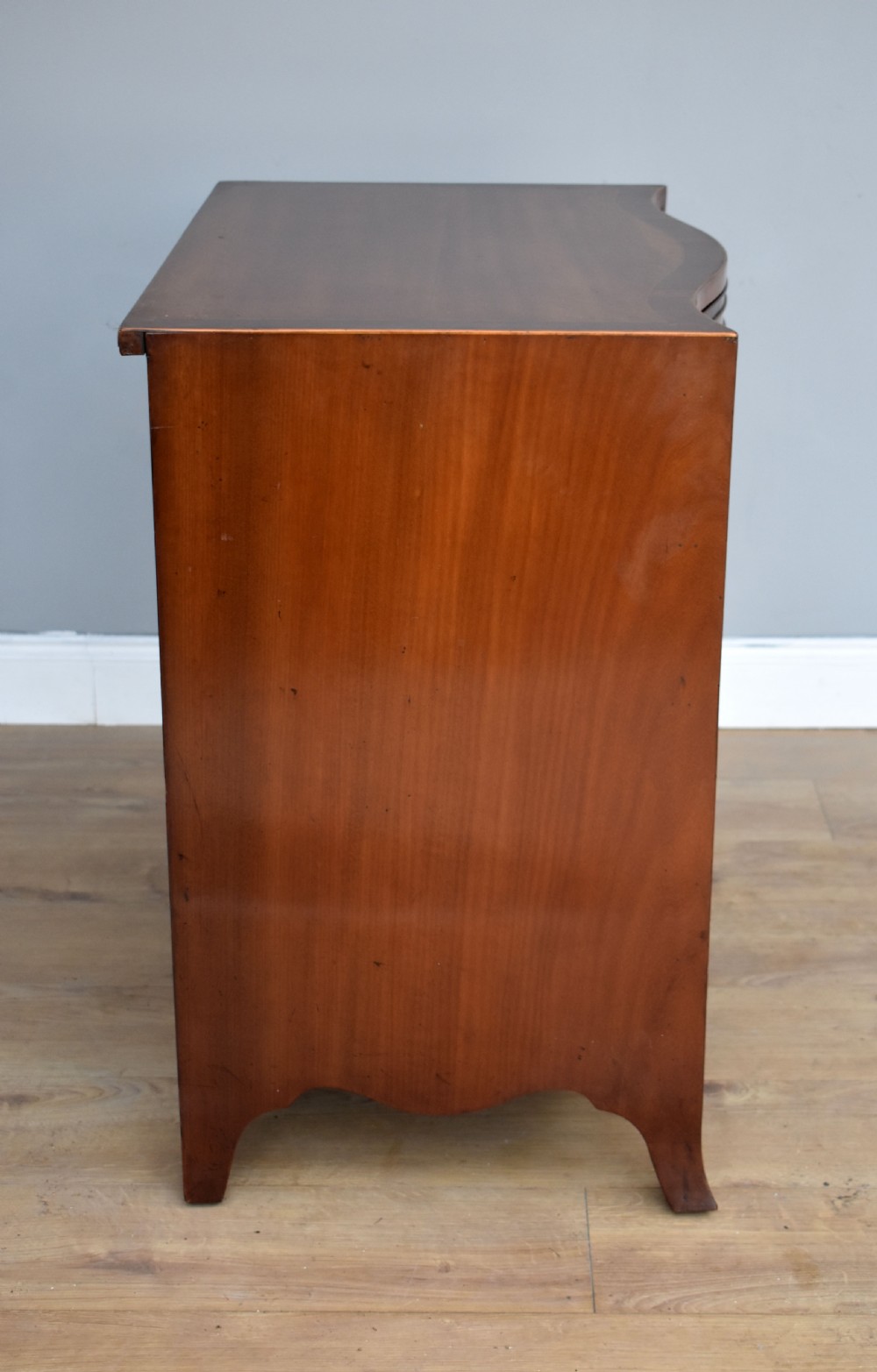 Antique Mahogany Serpentine Chest of Drawers View V