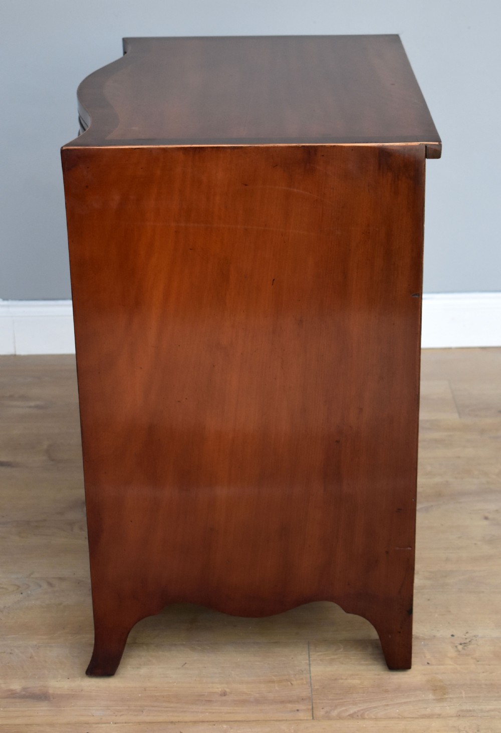 Antique Mahogany Serpentine Chest of Drawers View VI
