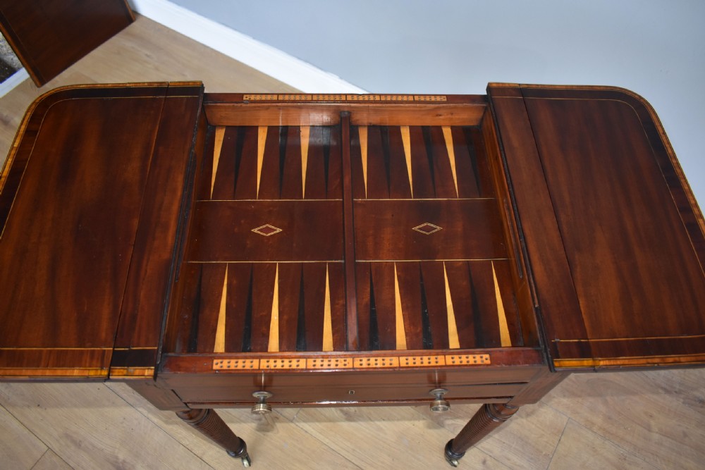 Regency Mahogany Games Table View VII