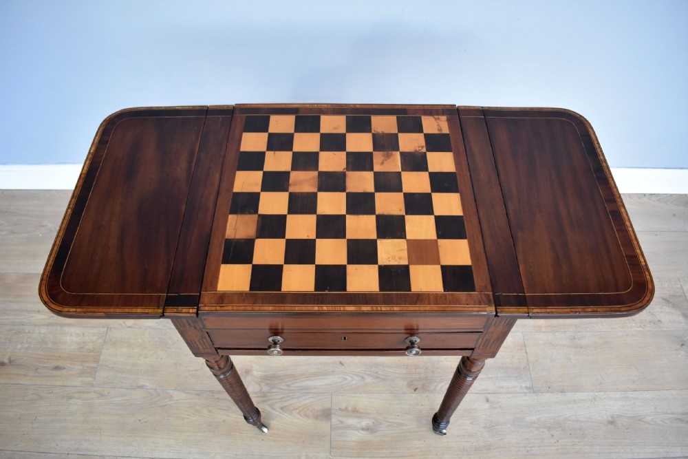 Regency Mahogany Games Table View VIII