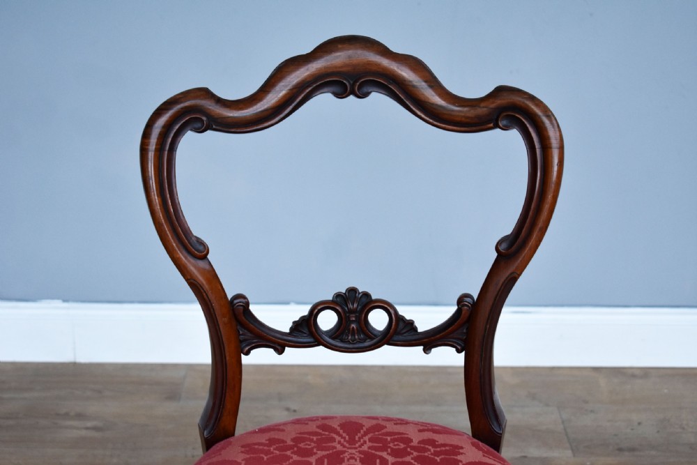 Set of 4 Victorian Rosewood Dining Chairs View III