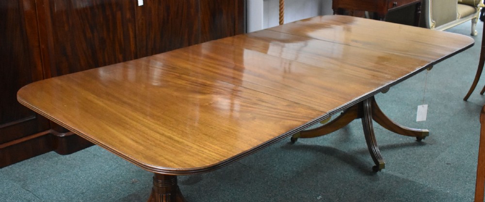 Regency Style Mahogany Pedestal Dining Table View II