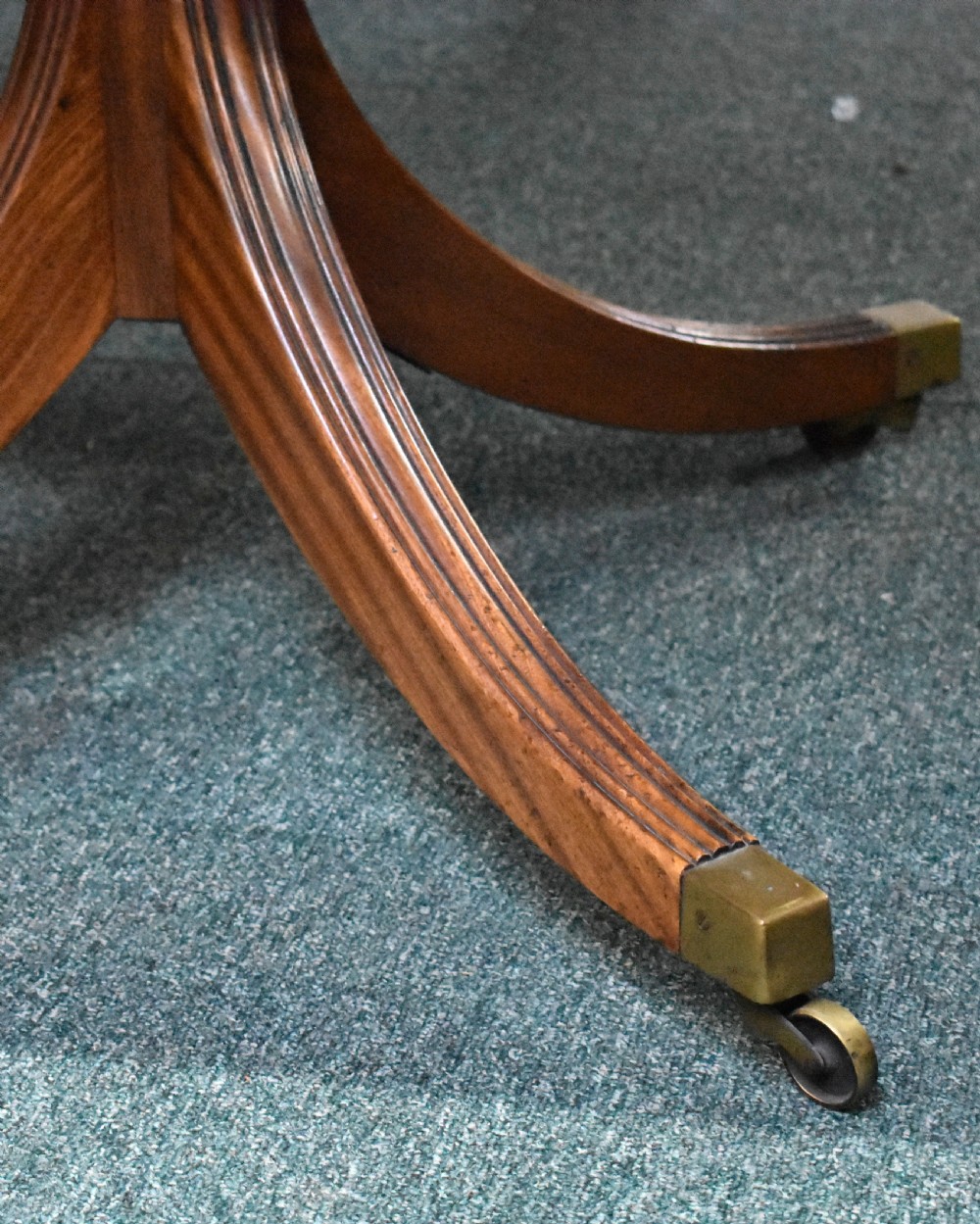 Regency Style Mahogany Pedestal Dining Table View IV
