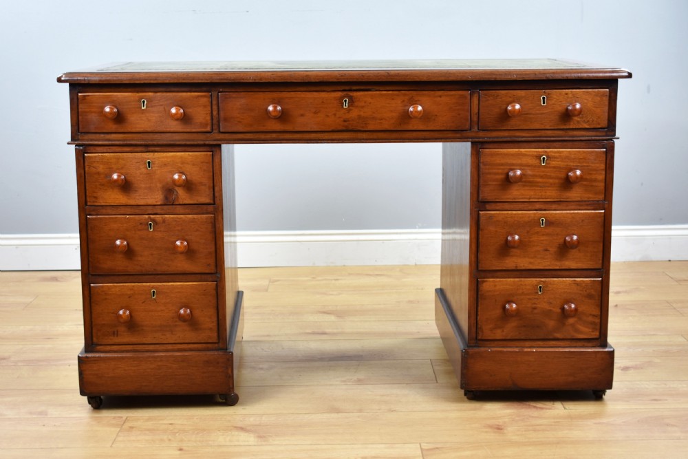 Victorian Mahogany Pedestal Desk View II