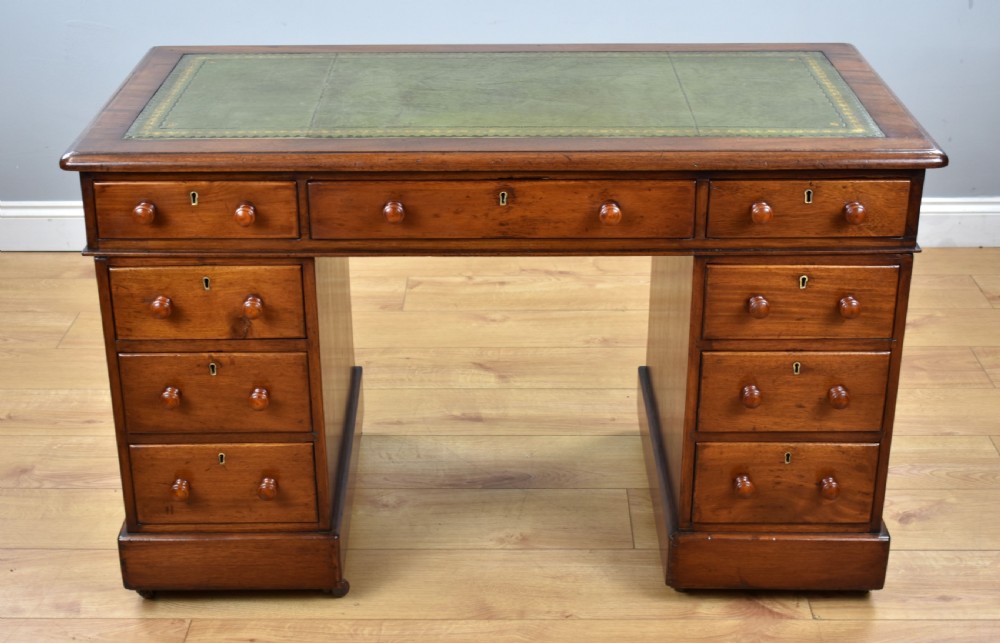 Victorian Mahogany Pedestal Desk View III