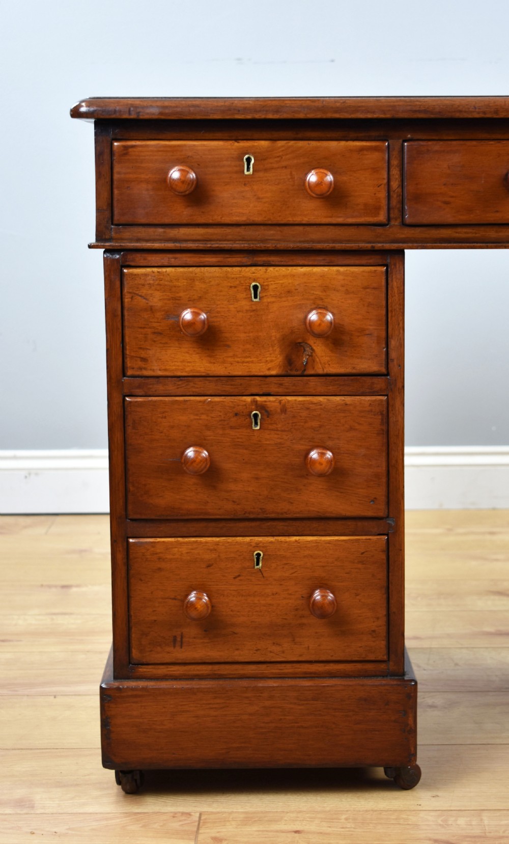 Victorian Mahogany Pedestal Desk View IV