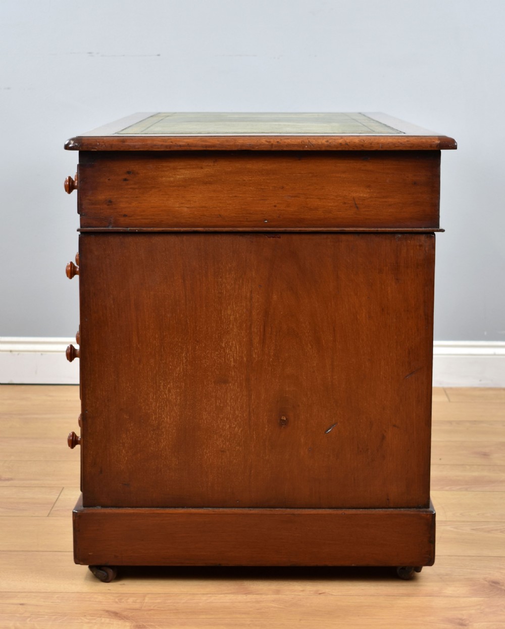 Victorian Mahogany Pedestal Desk View IX