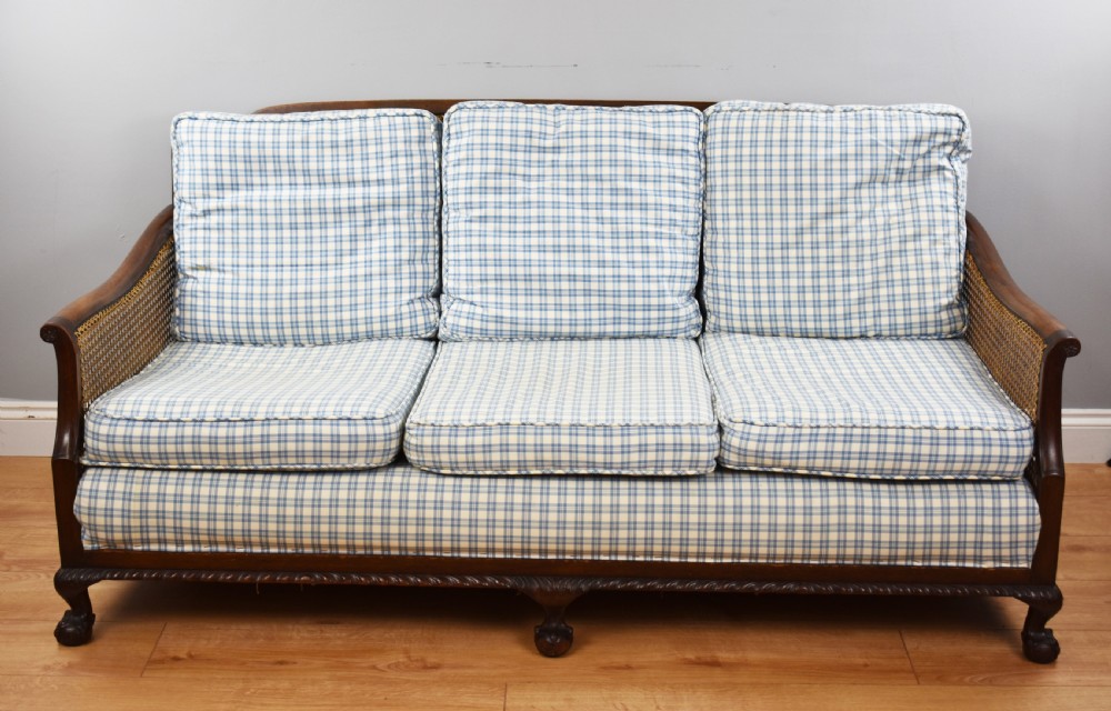 Early 20th Century Mahogany Bergere Sofa