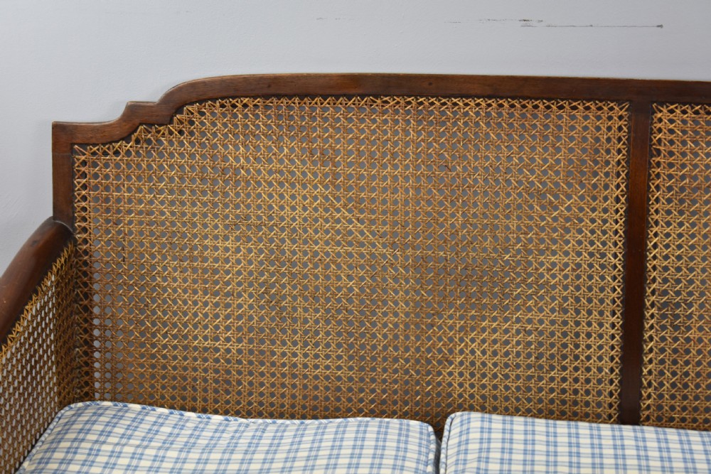 Early 20th Century Mahogany Bergere Sofa View III