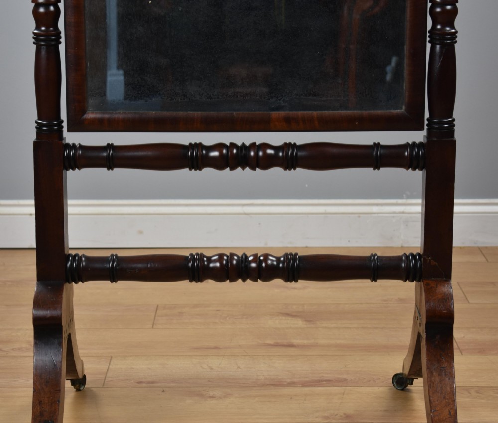 Regency Mahogany Framed Cheval Mirror View V