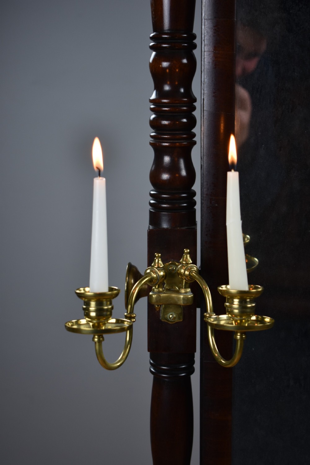 Regency Mahogany Framed Cheval Mirror View X