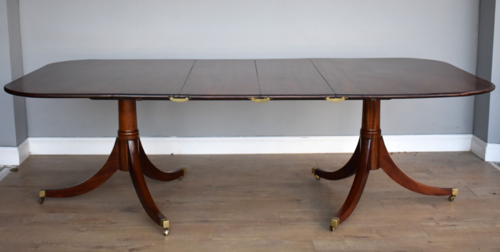 Regency Style Mahogany Pedestal Dining Table