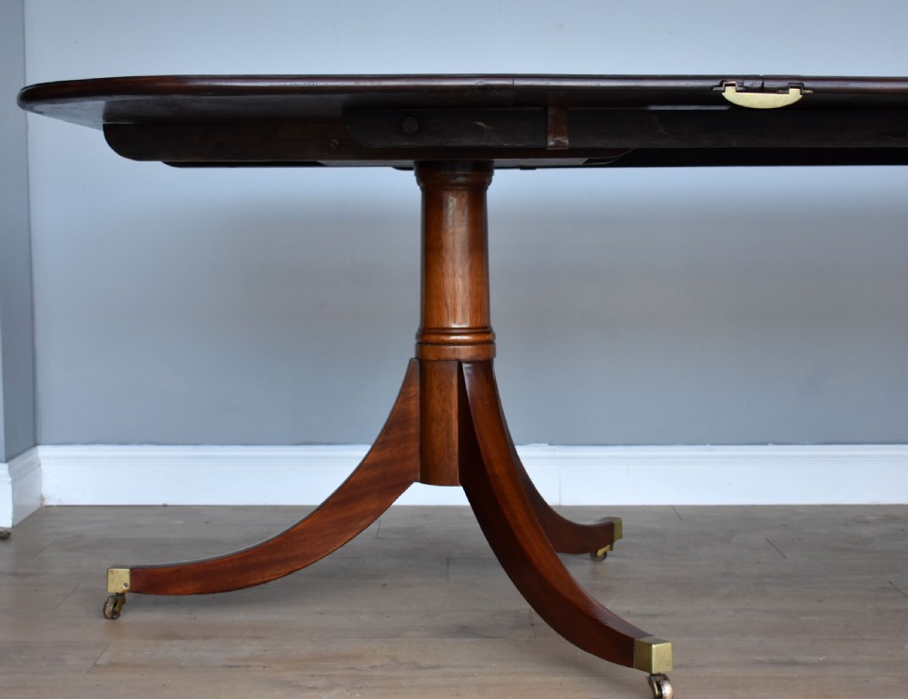 Regency Style Mahogany Pedestal Dining Table View III