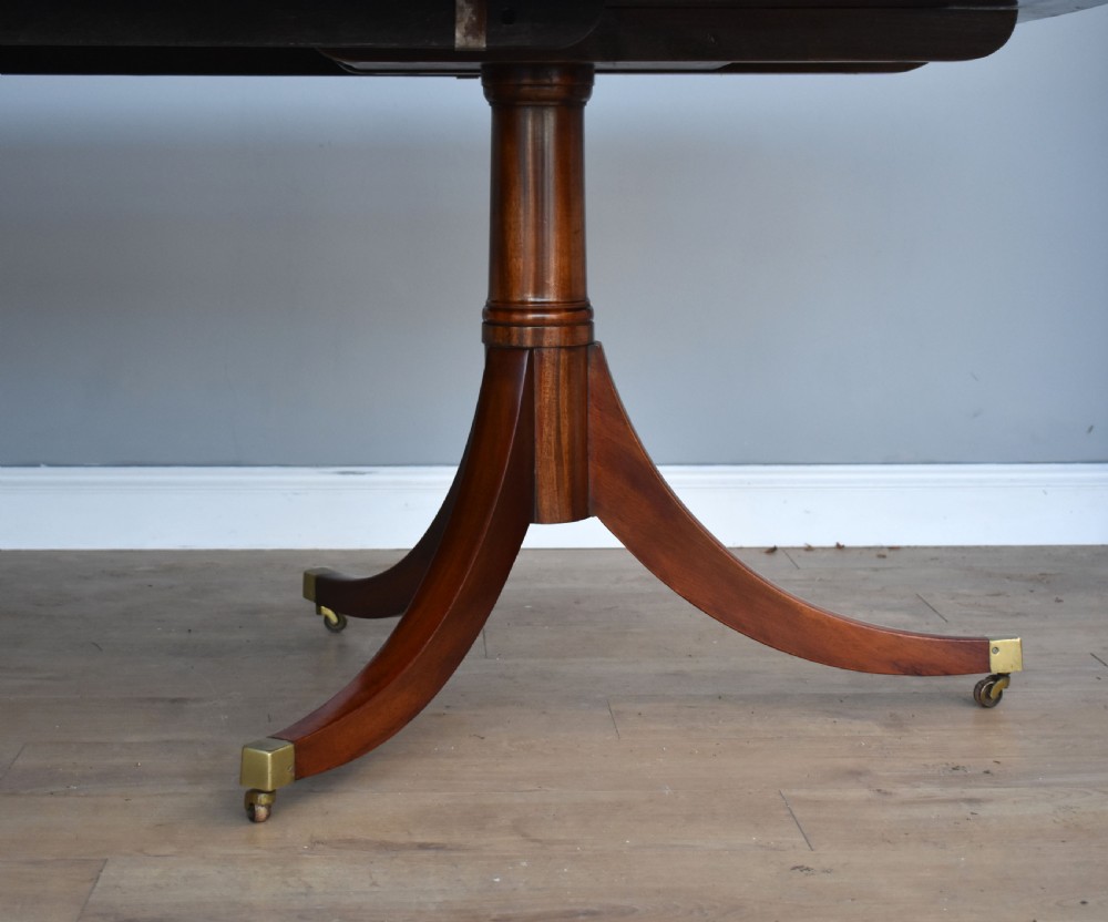 Regency Style Mahogany Pedestal Dining Table View IV