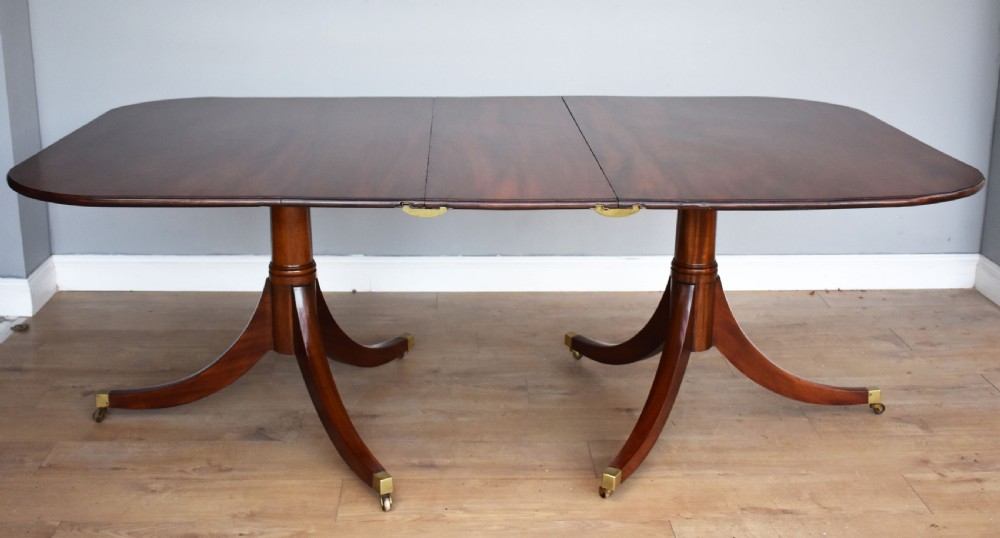Regency Style Mahogany Pedestal Dining Table View V