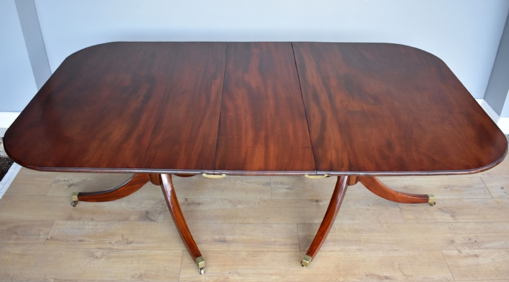 Regency Style Mahogany Pedestal Dining Table View VI