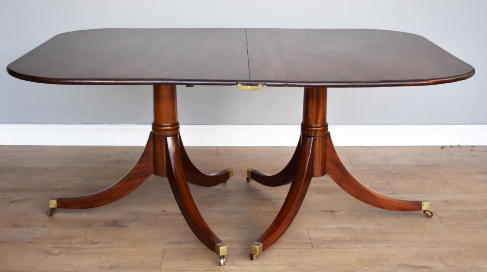 Regency Style Mahogany Pedestal Dining Table View VII