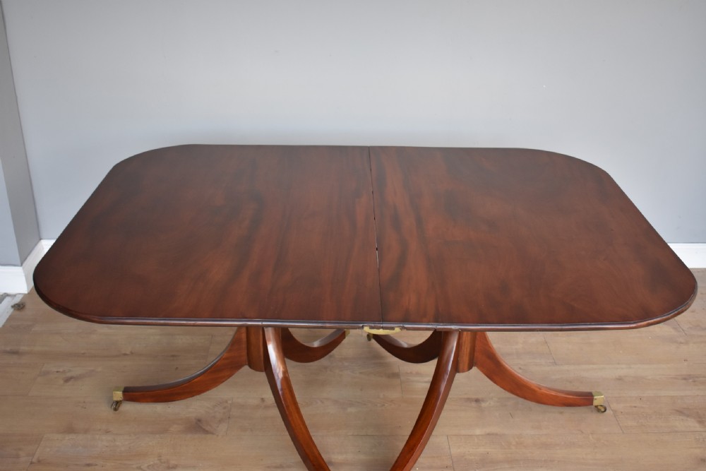 Regency Style Mahogany Pedestal Dining Table View VIII