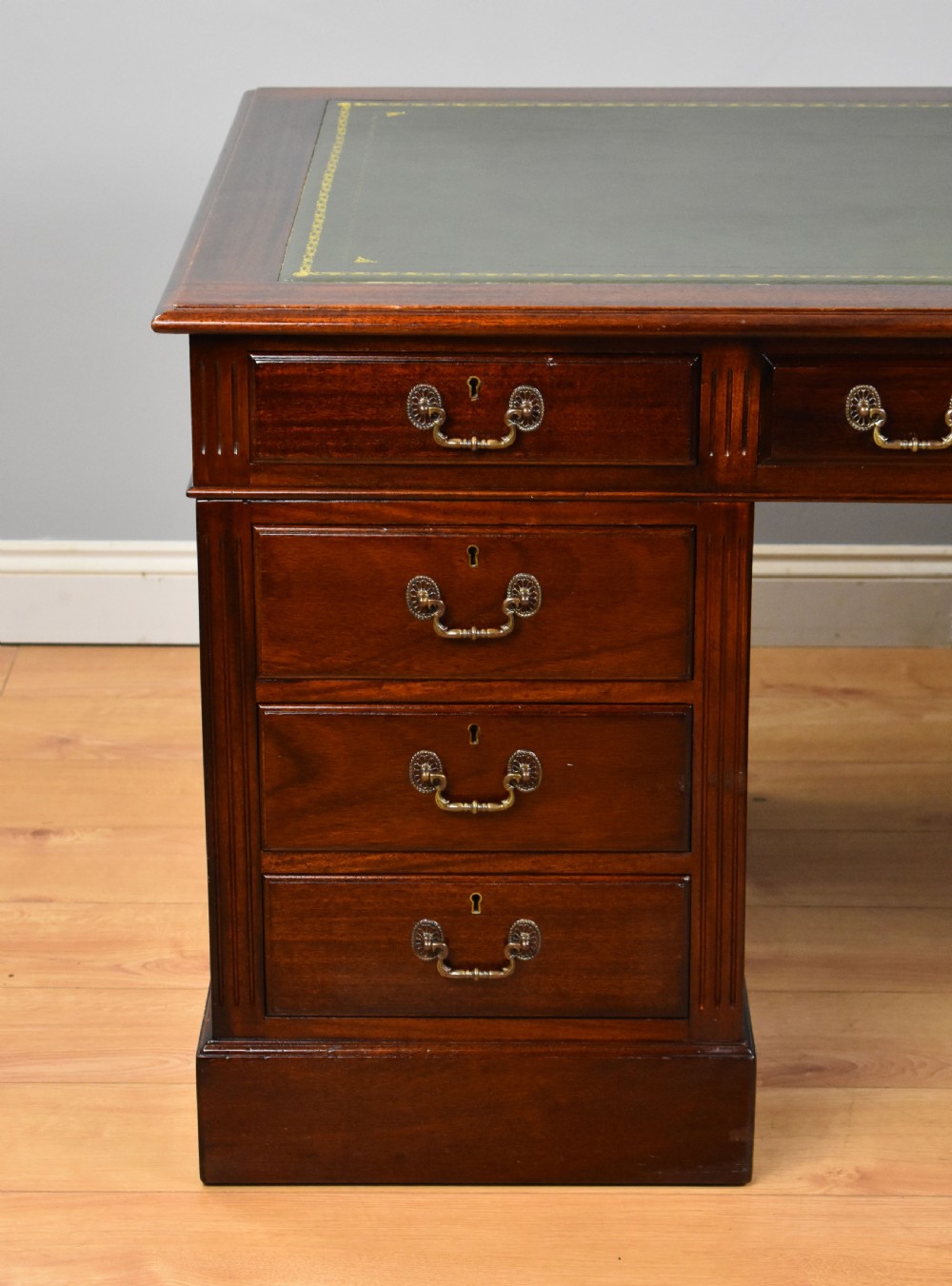 Early 20th Century Mahogany Pedestal Desk View II