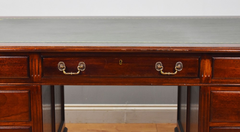 Early 20th Century Mahogany Pedestal Desk View III
