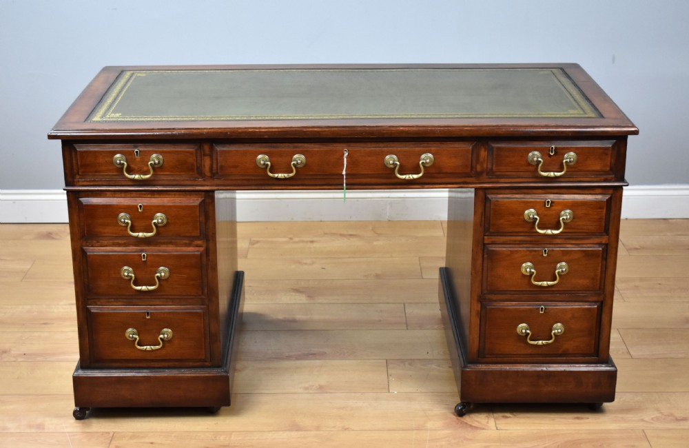 Victorian Mahogany Pedestal Desk View II