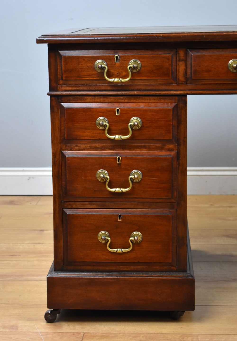 Victorian Mahogany Pedestal Desk View III