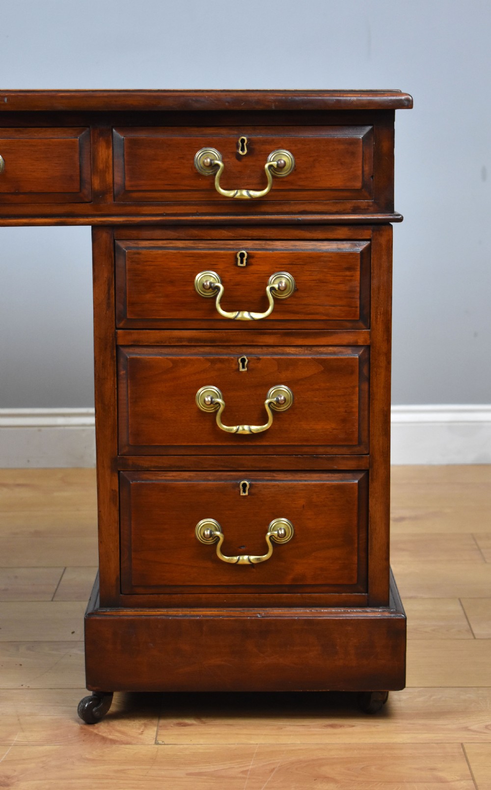 Victorian Mahogany Pedestal Desk View V