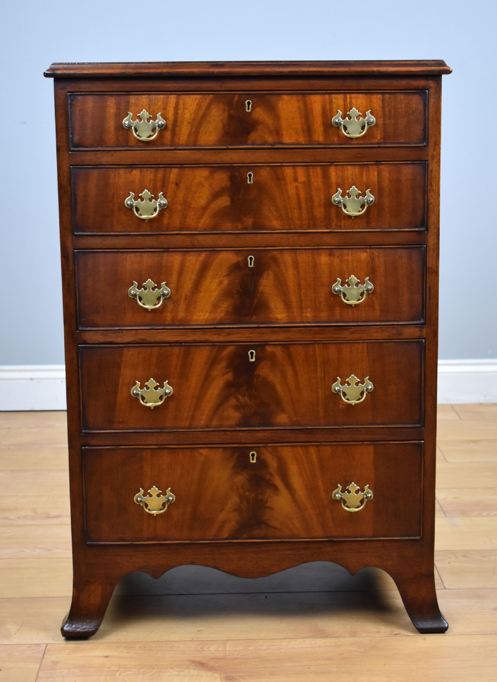 Antique Flame Mahogany Chest of Drawers View II
