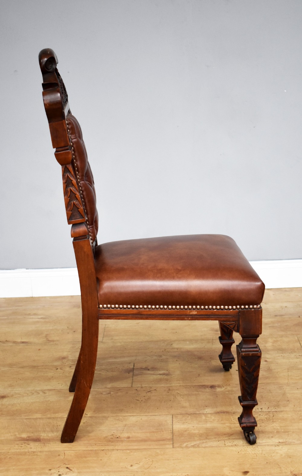 Set of 6 Victorian Carved Walnut Dining Chairs View VIII