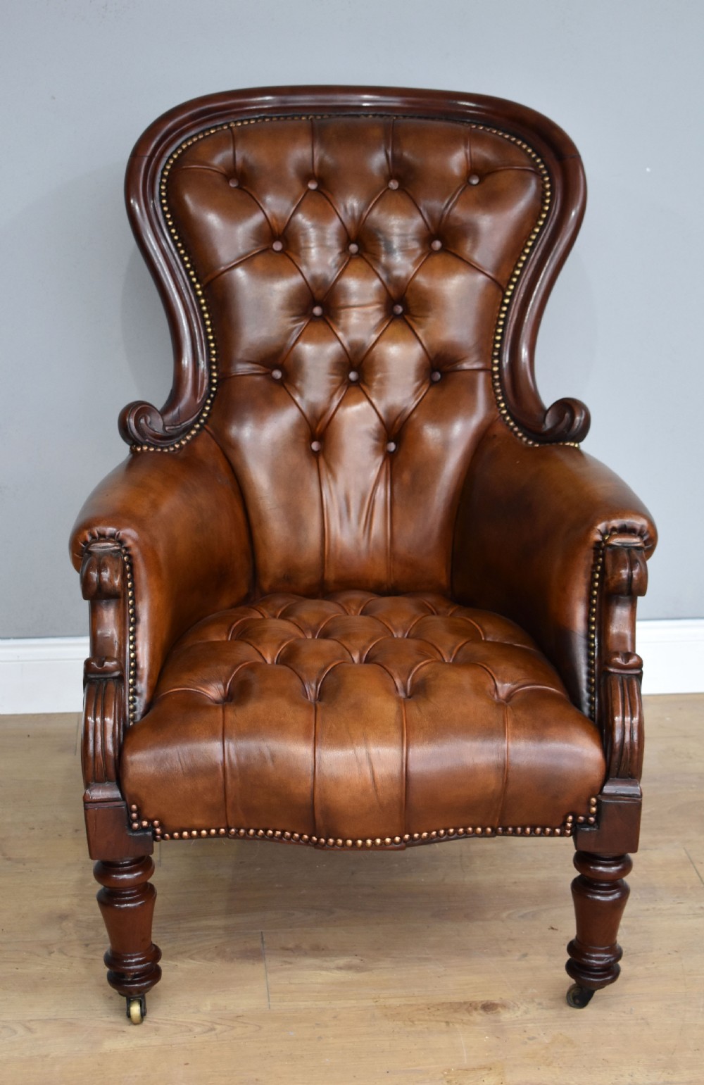 Victorian Leather Armchair View II