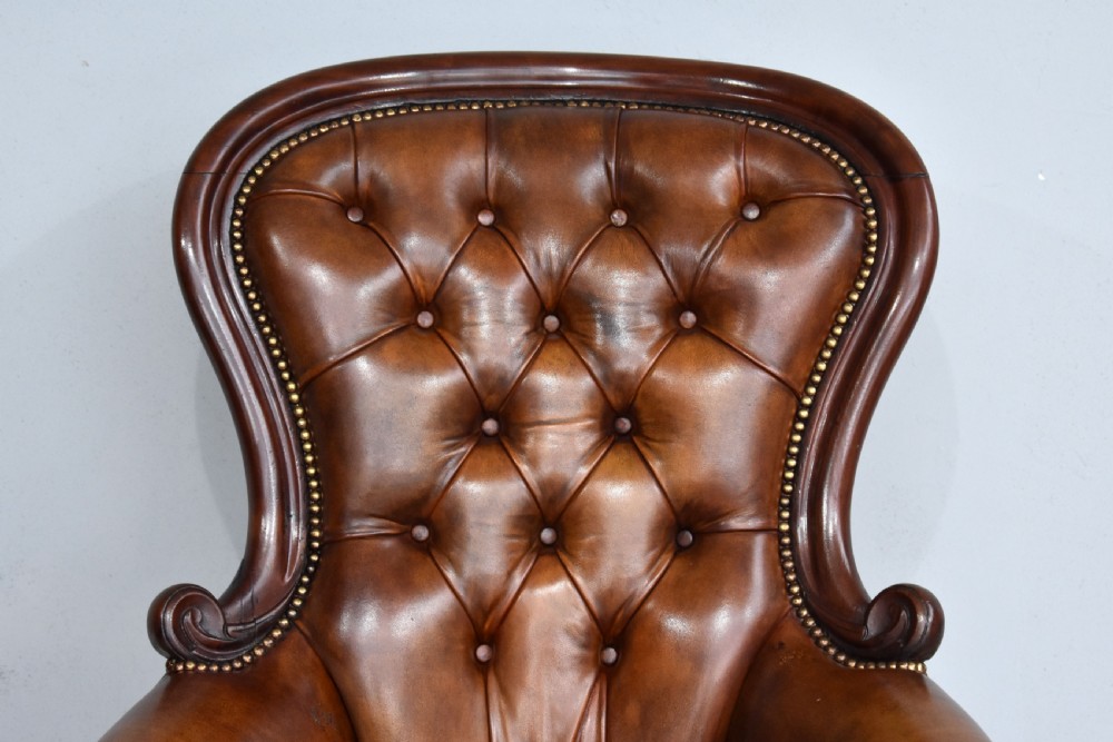 Victorian Leather Armchair View III