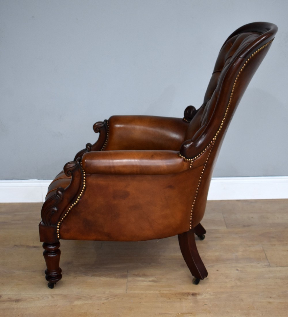 Victorian Leather Armchair View VII