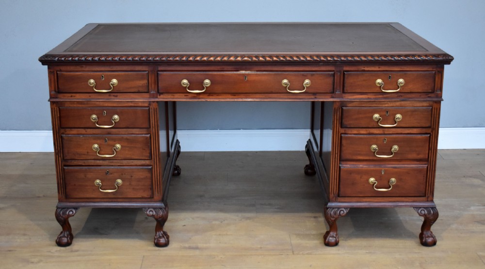 Antique Chippendale Style Mahogany Writing Table View II