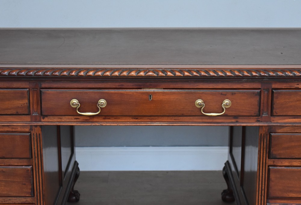 Antique Chippendale Style Mahogany Writing Table View IV