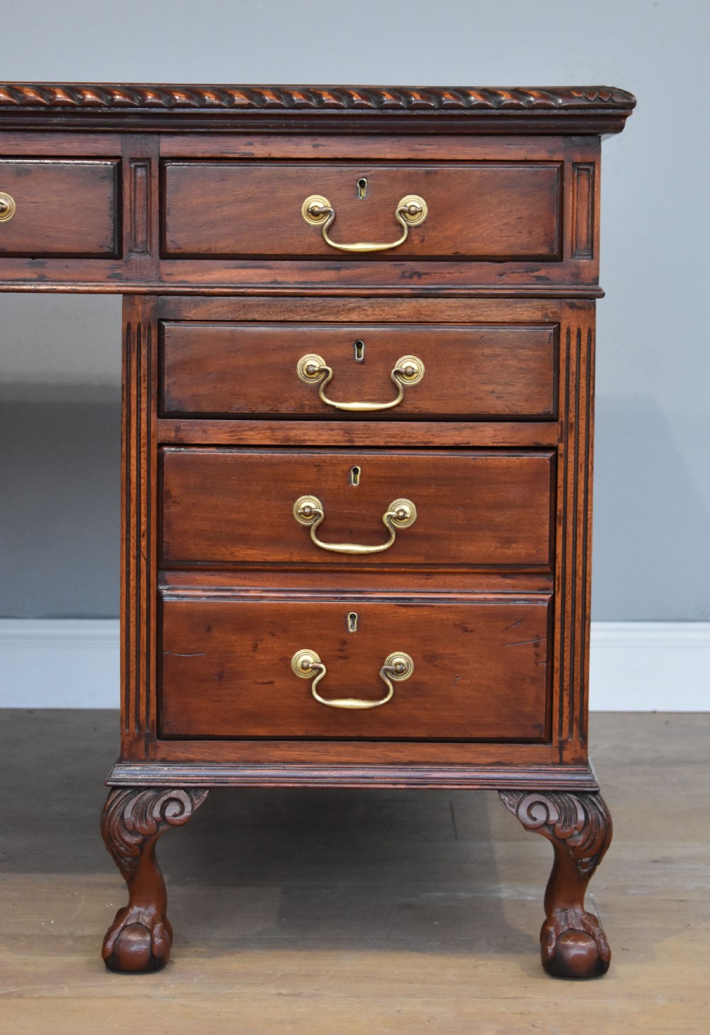 Antique Chippendale Style Mahogany Writing Table View V
