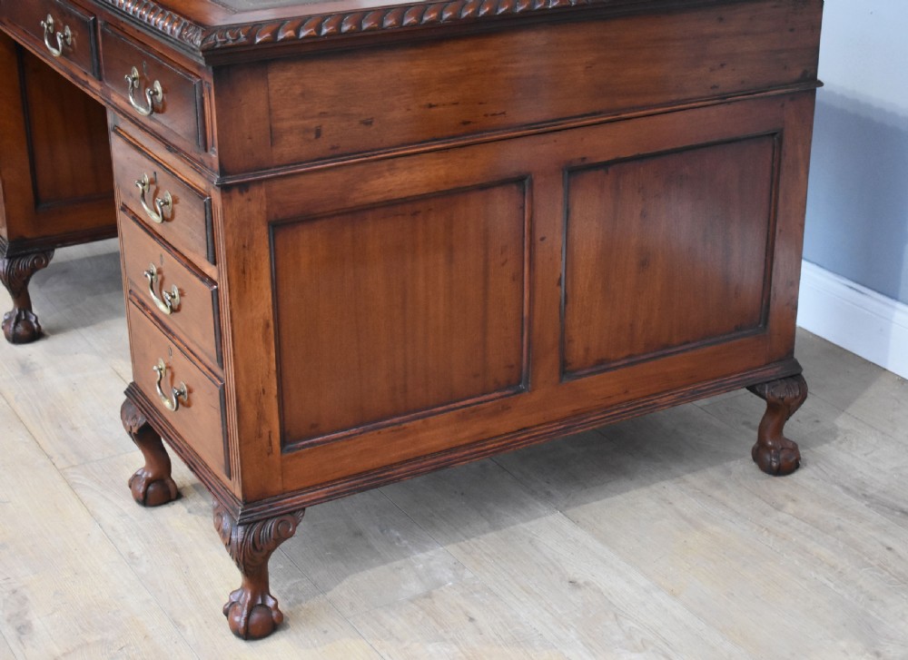 Antique Chippendale Style Mahogany Writing Table View VII