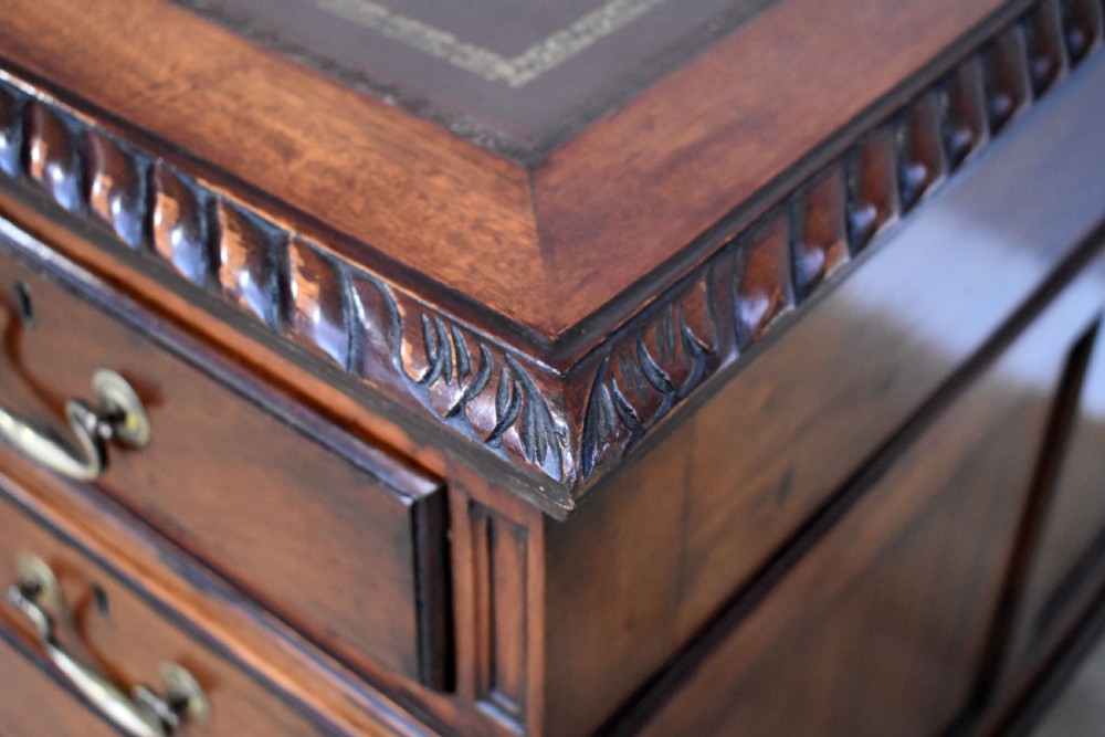 Antique Chippendale Style Mahogany Writing Table View X