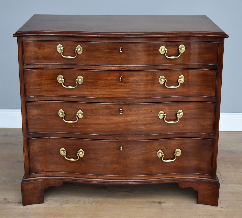 George III Mahogany Serpentine Chest