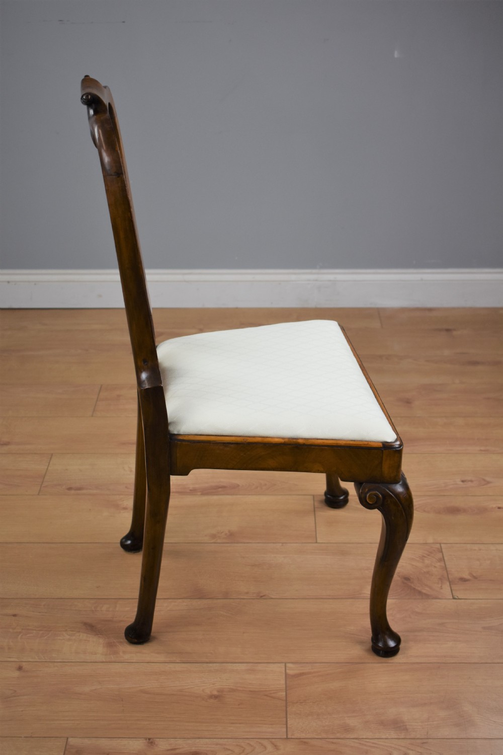 Set Fourteen Walnut Queen Anne Style Dining Chairs View VII